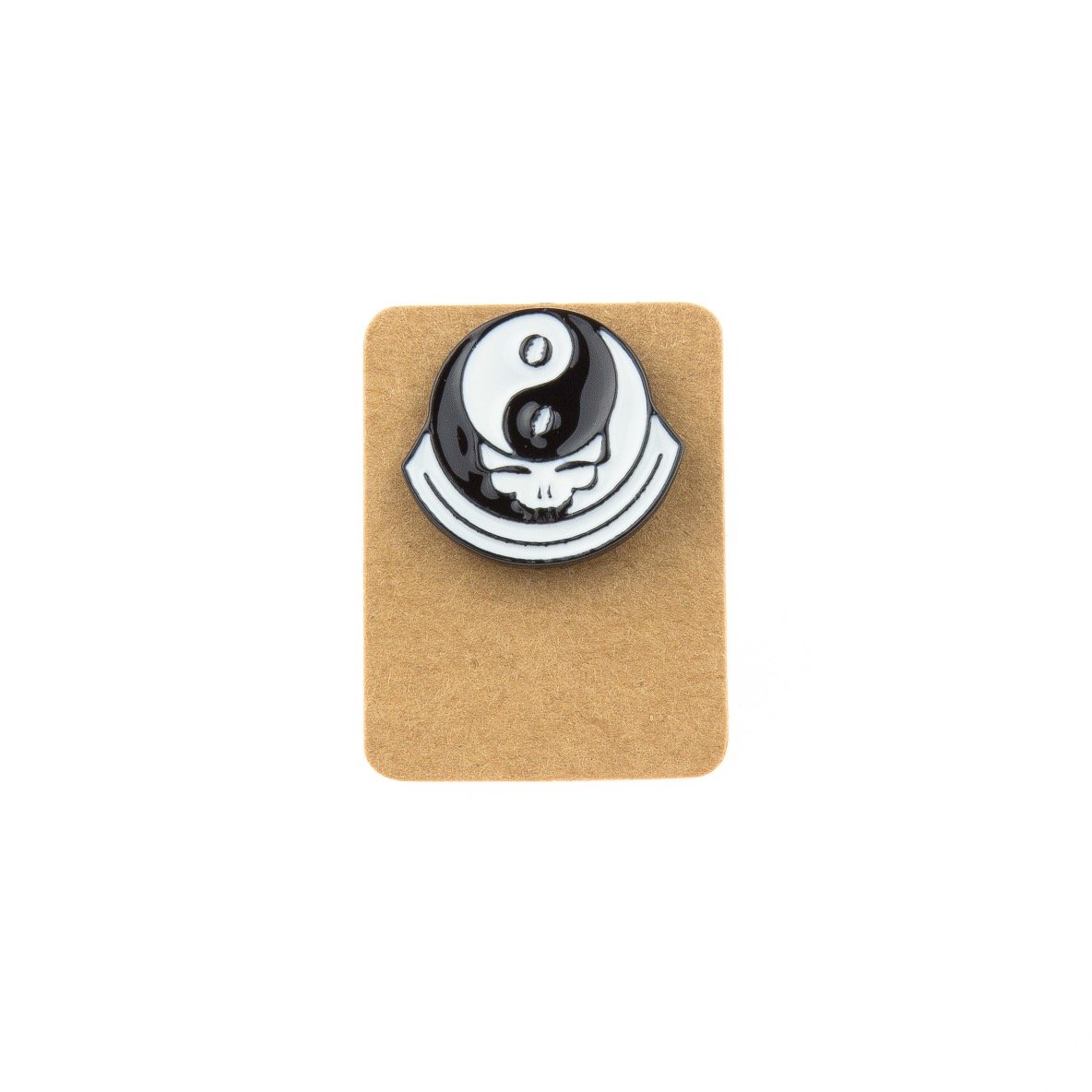 Metal Yin Yang Skull Enamel Pin Badge
