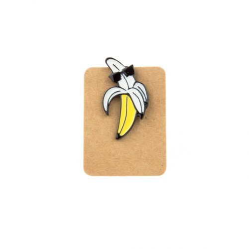 Metal Banana Sunglass Enamel Pin Badge
