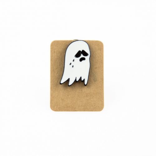 Metal Sad Ghost Enamel Pin Badge