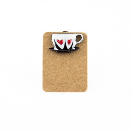 Metal Cup Heart Enamel Pin Badge