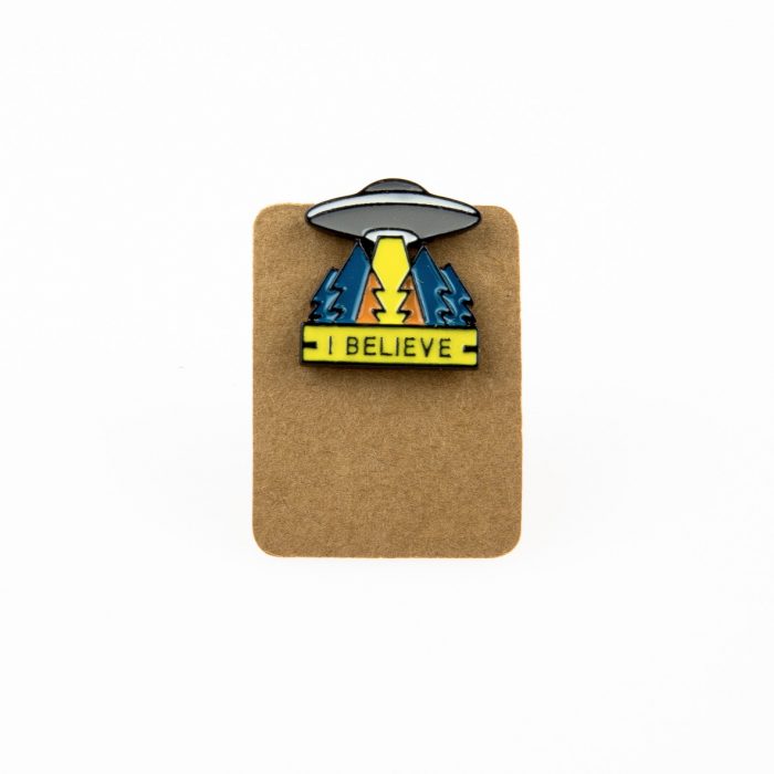 Metal I Believe UFO Enamel Pin Badge