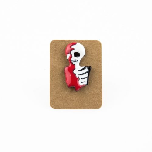 Metal Skeleton Enamel Pin Badge