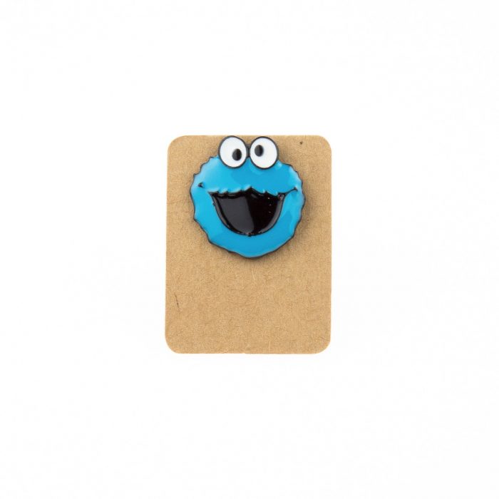 Metal Cookie Monster Enamel Pin Badge