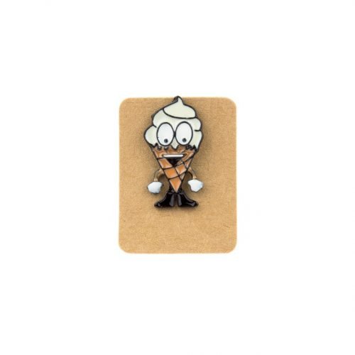 Metal Ice Cream Man Enamel Pin Badge