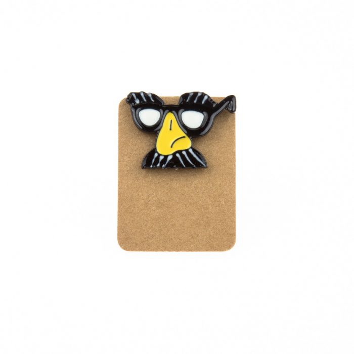Metal Groucho Glass Mask Enamel Pin Badge