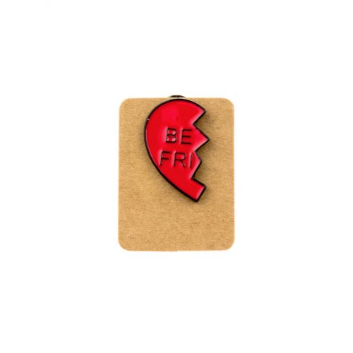 Metal Best Friend Heart Enamel Pin Badge