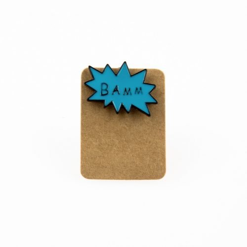 Metal Speech Bubble Bamm Enamel Pin Badge