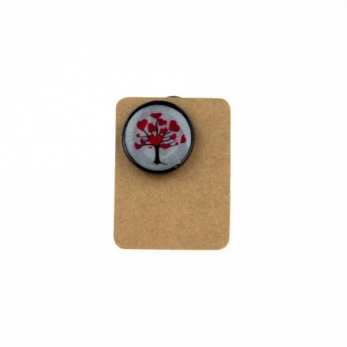 Metal Tree Heart Circle Enamel Pin Badge