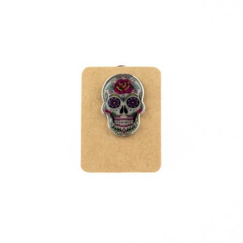 Metal Colorful Skull Enamel Pin Badge