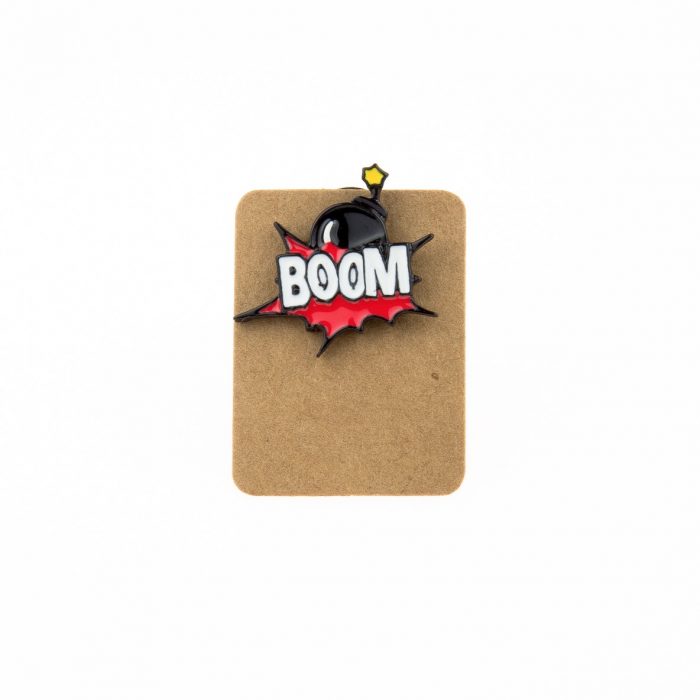 Metal Boom Enamel Pin Badge