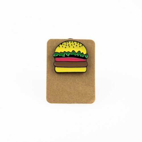 Metal Hamburger Enamel Pin Badge