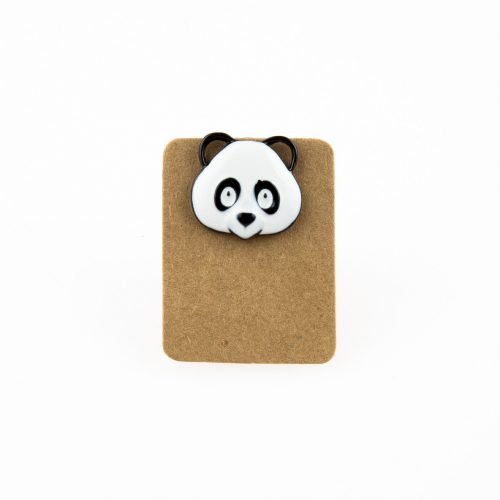 Metal Panda Head Dog Enamel Pin Badge