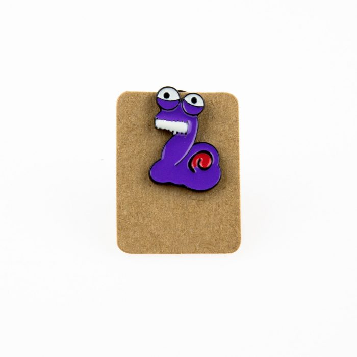 Metal Purple Snail Enamel Pin Badge