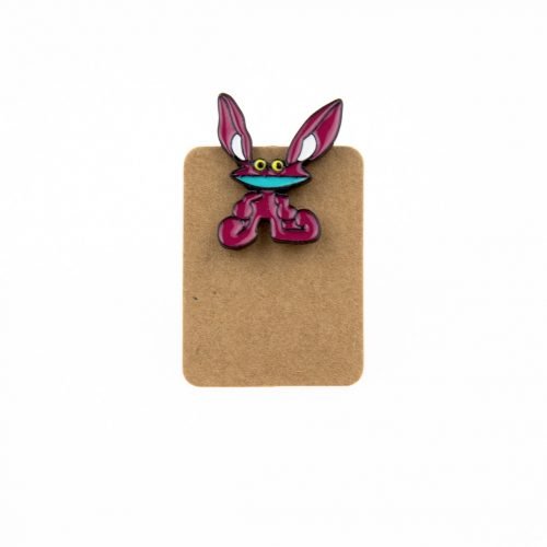 Metal Purple Alien Big Ear Enamel Pin Badge