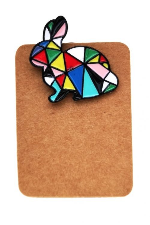 Metal Colourful Rabbit Enamel Pin Badge