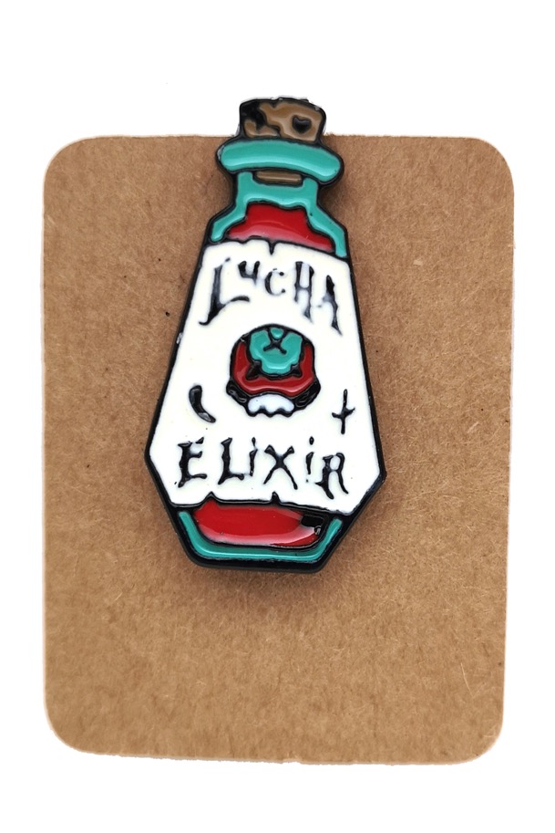 Metal Lucha Elixir Enamel Pin Badge