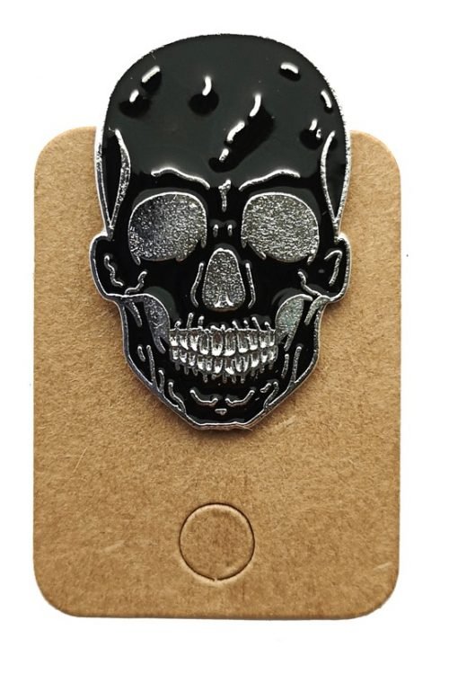 Metal Skull Head Enamel Pin Badge