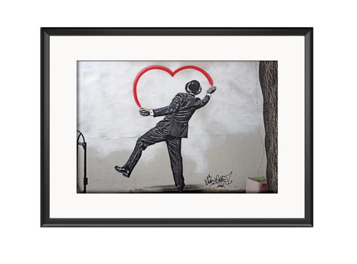 Man Drawing Heart Photo Print