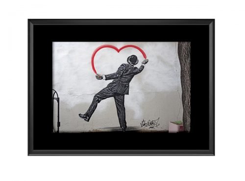 Man Drawing Heart Photo Print
