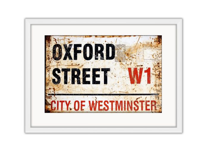 Oxford Street Road Sign Photo Print